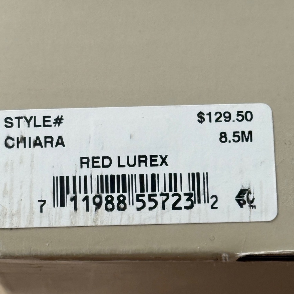 Thalia Sodi Glittering Red Heeled Boots size 8.5M - Picture 5 of 7